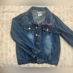 Mattel Barbie Kids Denim Jacket - Blue with Pink Graphic